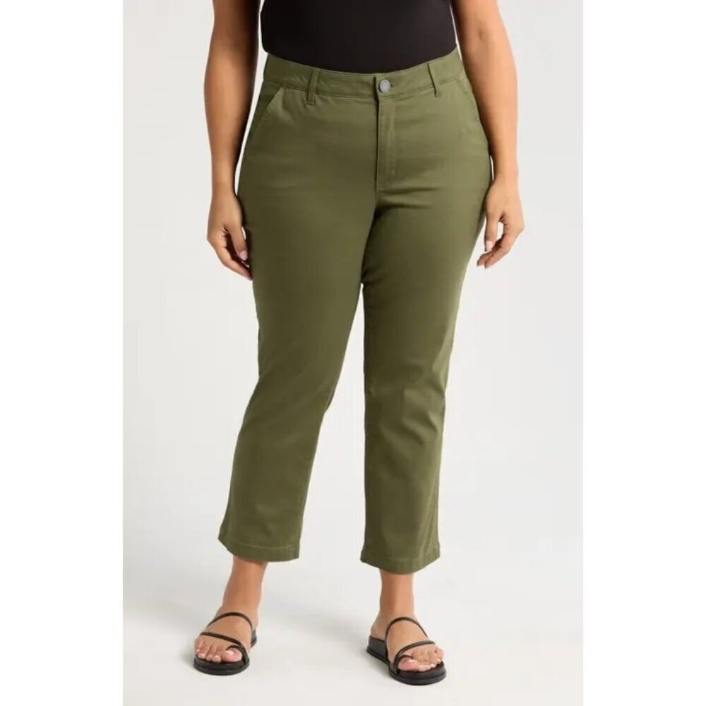 NWT Wit & Wisdom "Ab"solution High Rise Ankle Skimmer Jeans Size 18 Olive Green